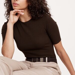 Banana Republic NAVY Ribbed elbow tee - XL